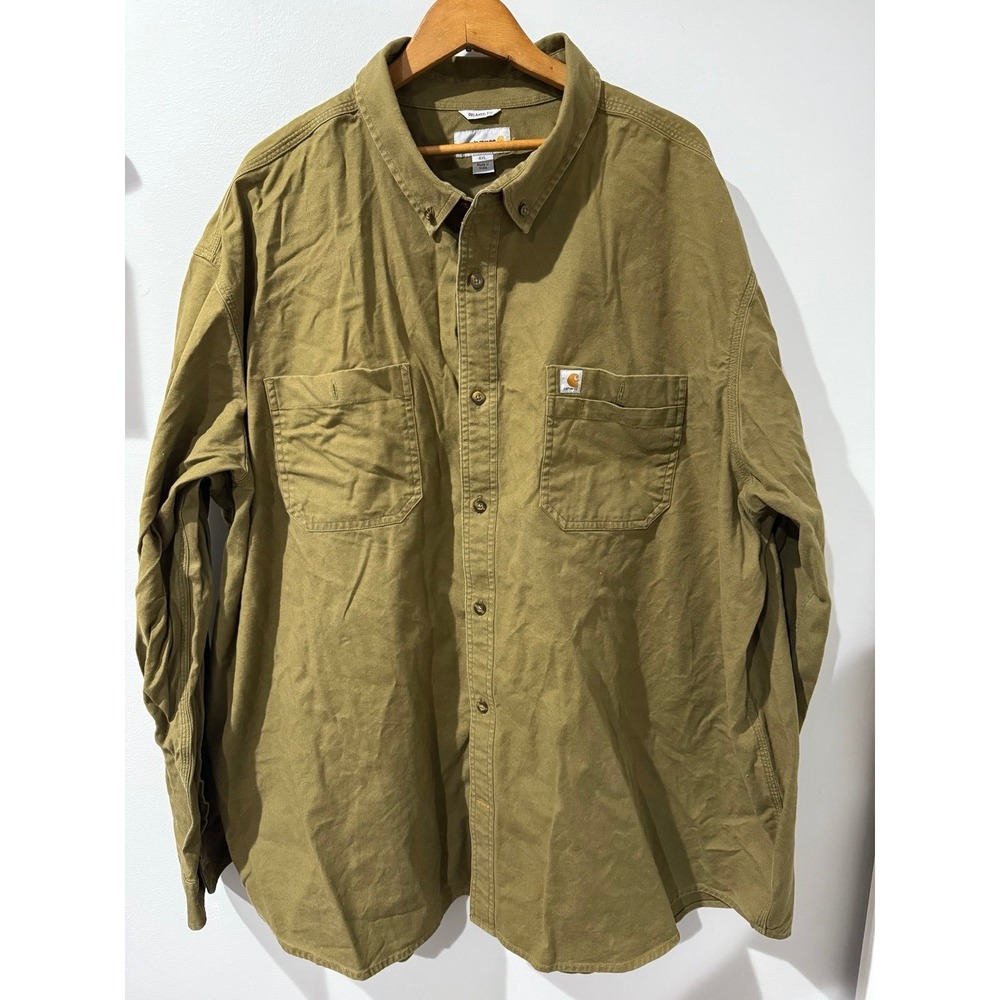 Carhartt Workwear Shirt Rugged Flex Rigby Mens 4XL Relaxed Fit Brownish Q - Picture 2 of 7